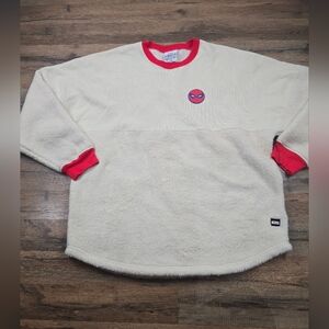 2023 Disney Parks Marvel Spider-Man Fuzzy Spirit Jersey XXL Sweatshirt Sherpa